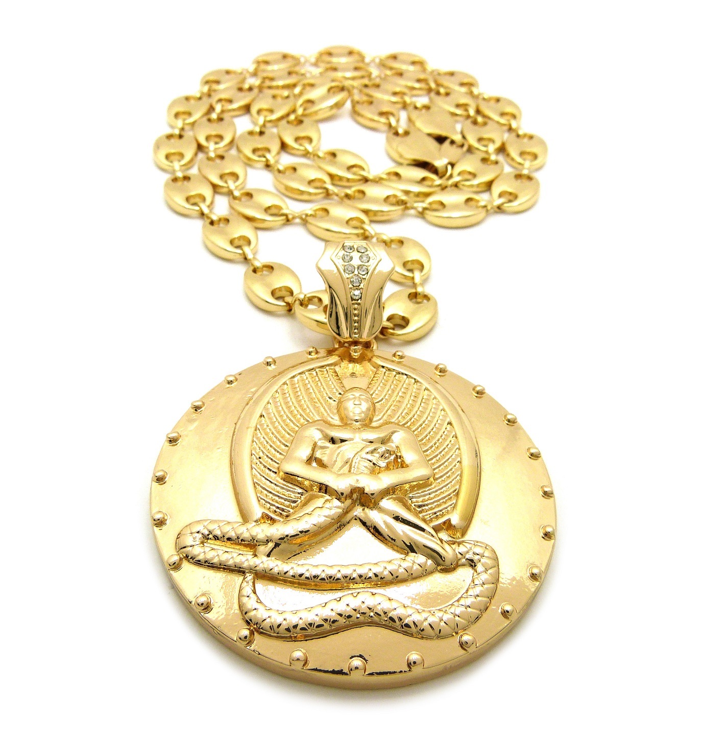 NEW EUPHANASIA PENDANT & 10mm/30″ MARINA LINK CHAIN HIP HOP NECKLACE – RC2570G