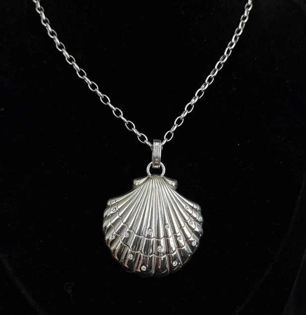 Brighton Necklace Sea Shore Scallop Shell Convertible Pendant NWT