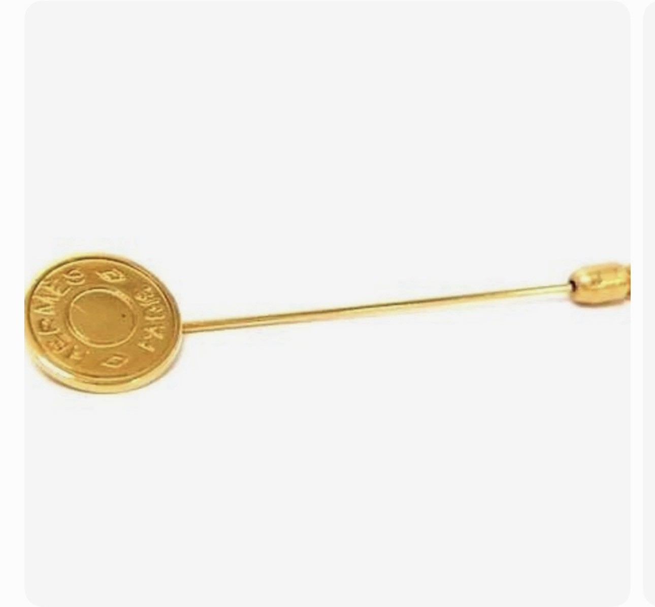 Hermes Gold Brooch
