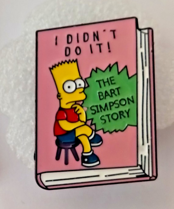 BART SIMPSON-ENAMEL PIN-2 OR MORE PINS SHIPPING $5.49-SPEND $20 SHIPPING IS FREE