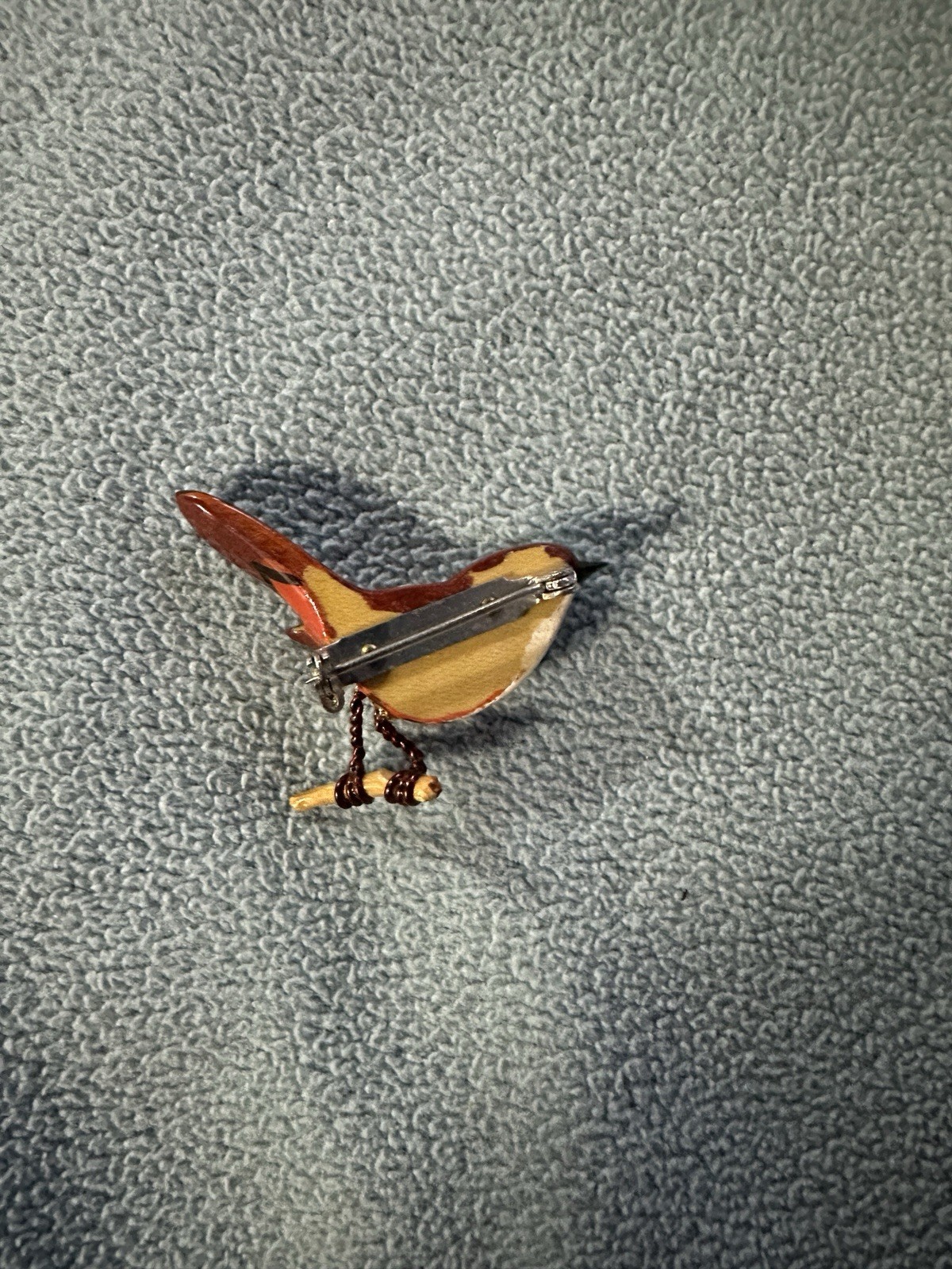 Vintage Takahashi Carved Wooden pin