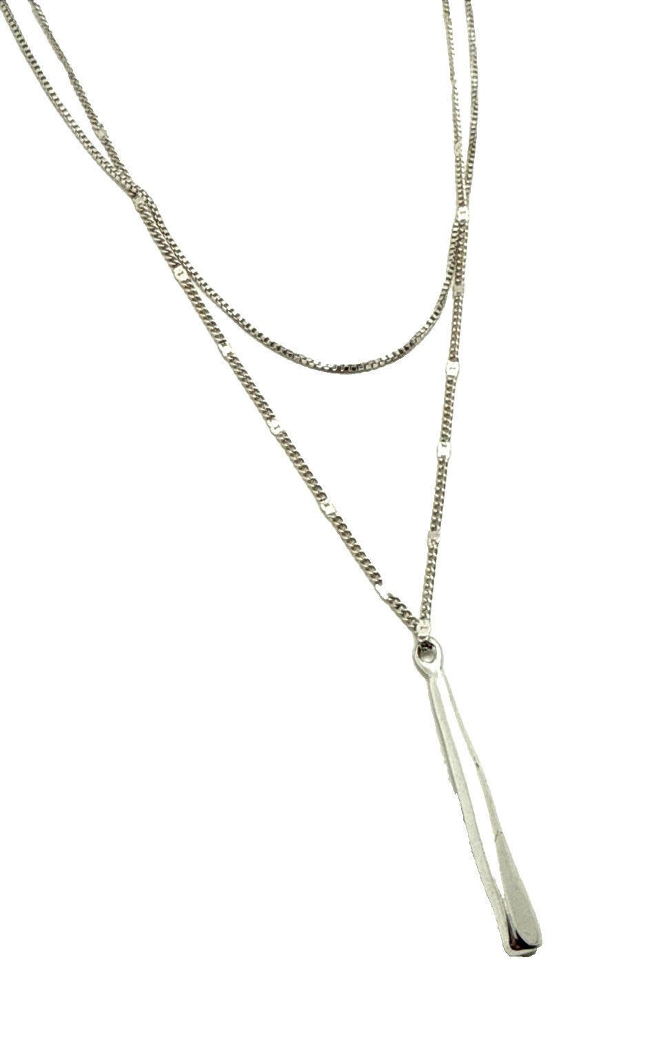 Jenny Bird Leana Pendant Necklace Silver Dipped Minimalist Statement 18″