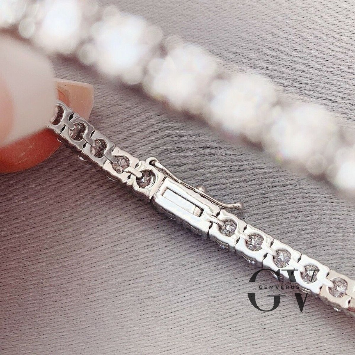7′ Inch Long Tennis Wedding Bracelet Solid 14K White Gold 6.00 Carat Round Cut