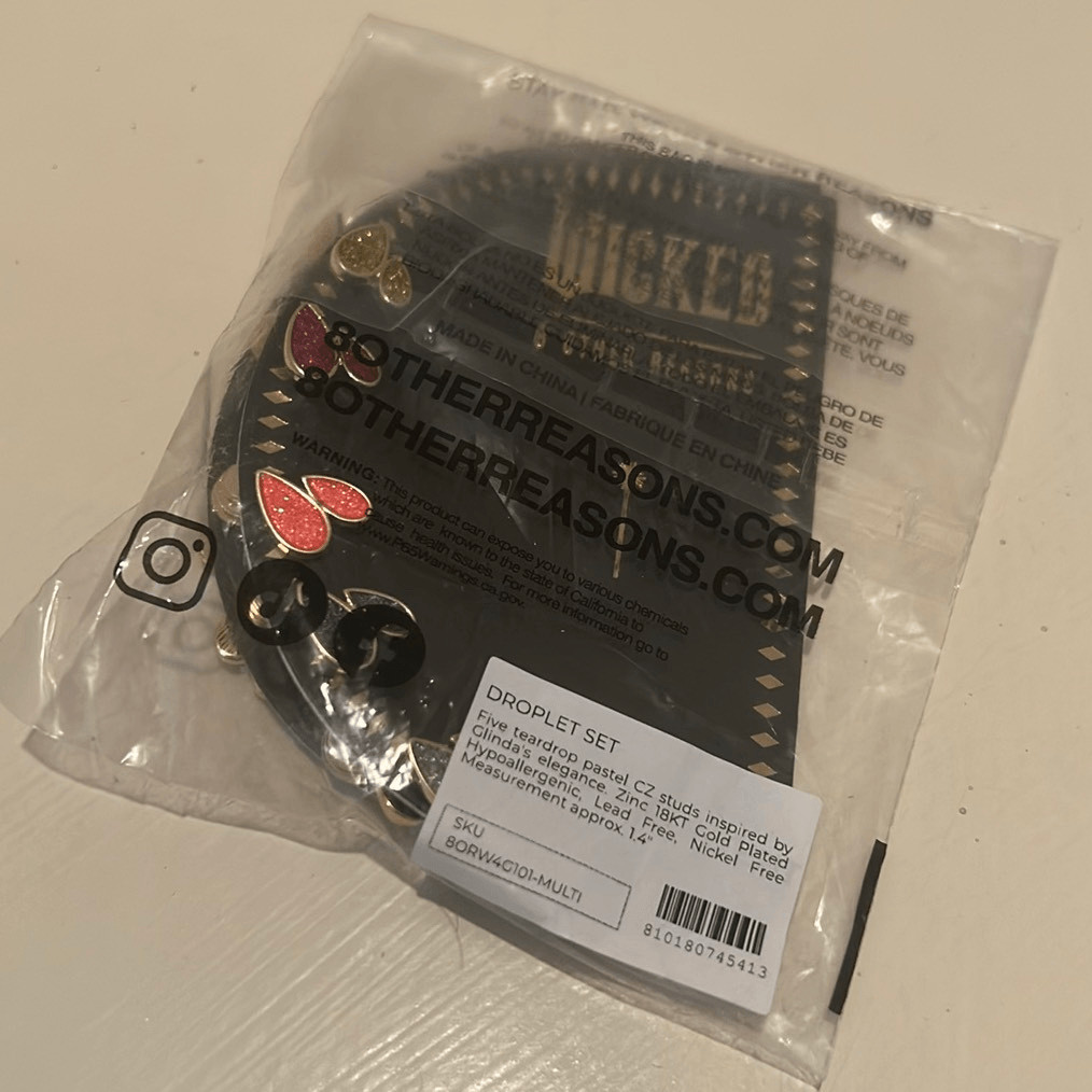 Revolve 8 Other Reasons X Wicked Droplet Set Earrings Sparkle 18K Plated Studs