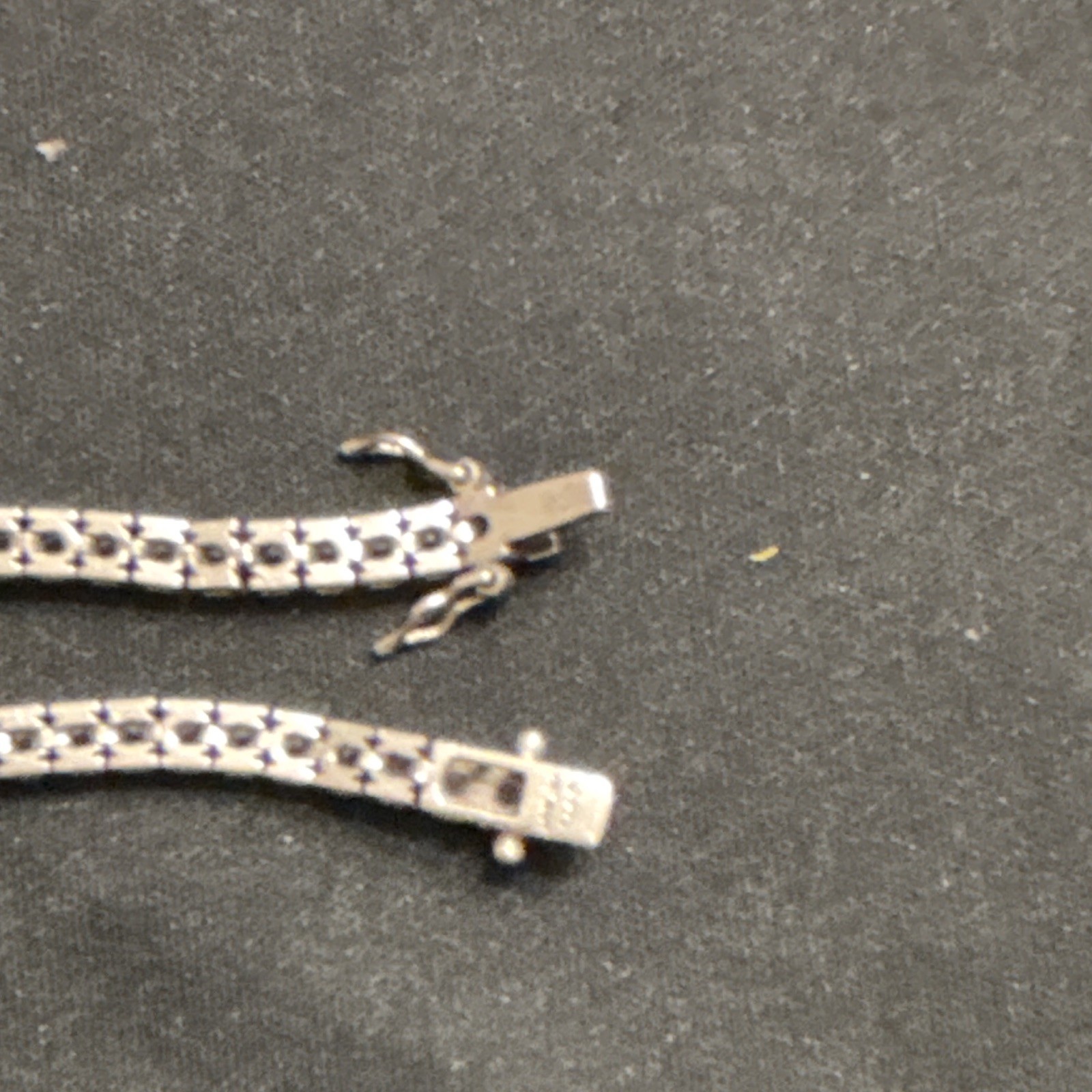 Sterling silver 925 Silver Bracelet with Box Clasp Closure, Chain Link Design