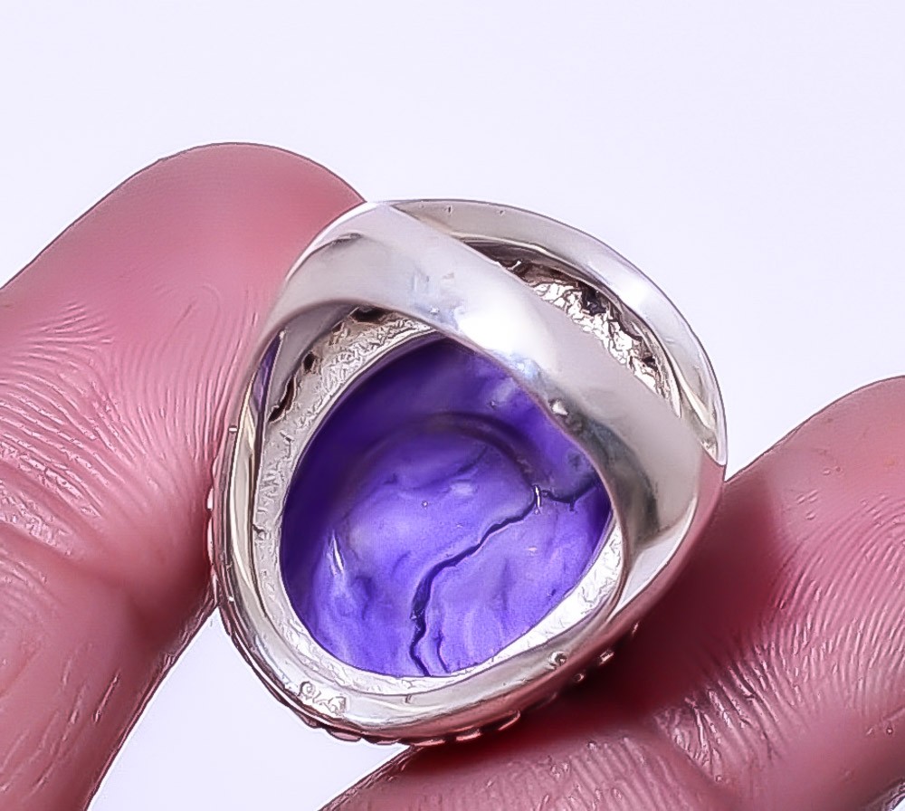 Charoite Silver Handmade Bali Ring s.7 R1182-47