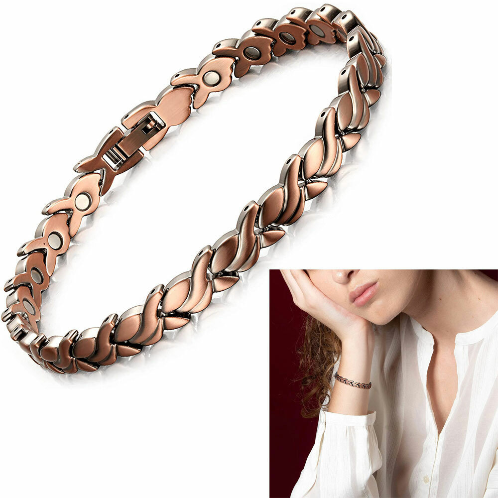 Adjustable Magnetic Therapy Bracelet Arthritis Pain Relief Copper Bangle Womens