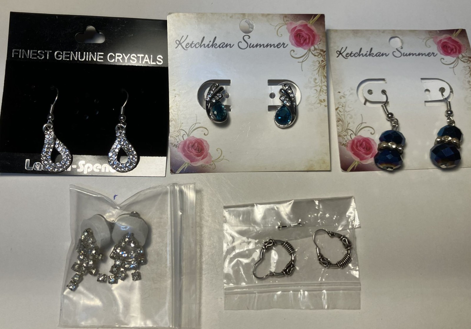 Earrings – 5 sets. Misc set of new earrings – good quality.