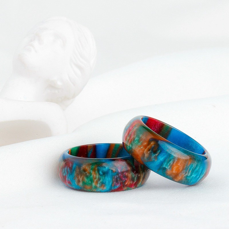 Border Ring Colorful Flash Personalized New Japanese Rainbow Europe Non-Fading