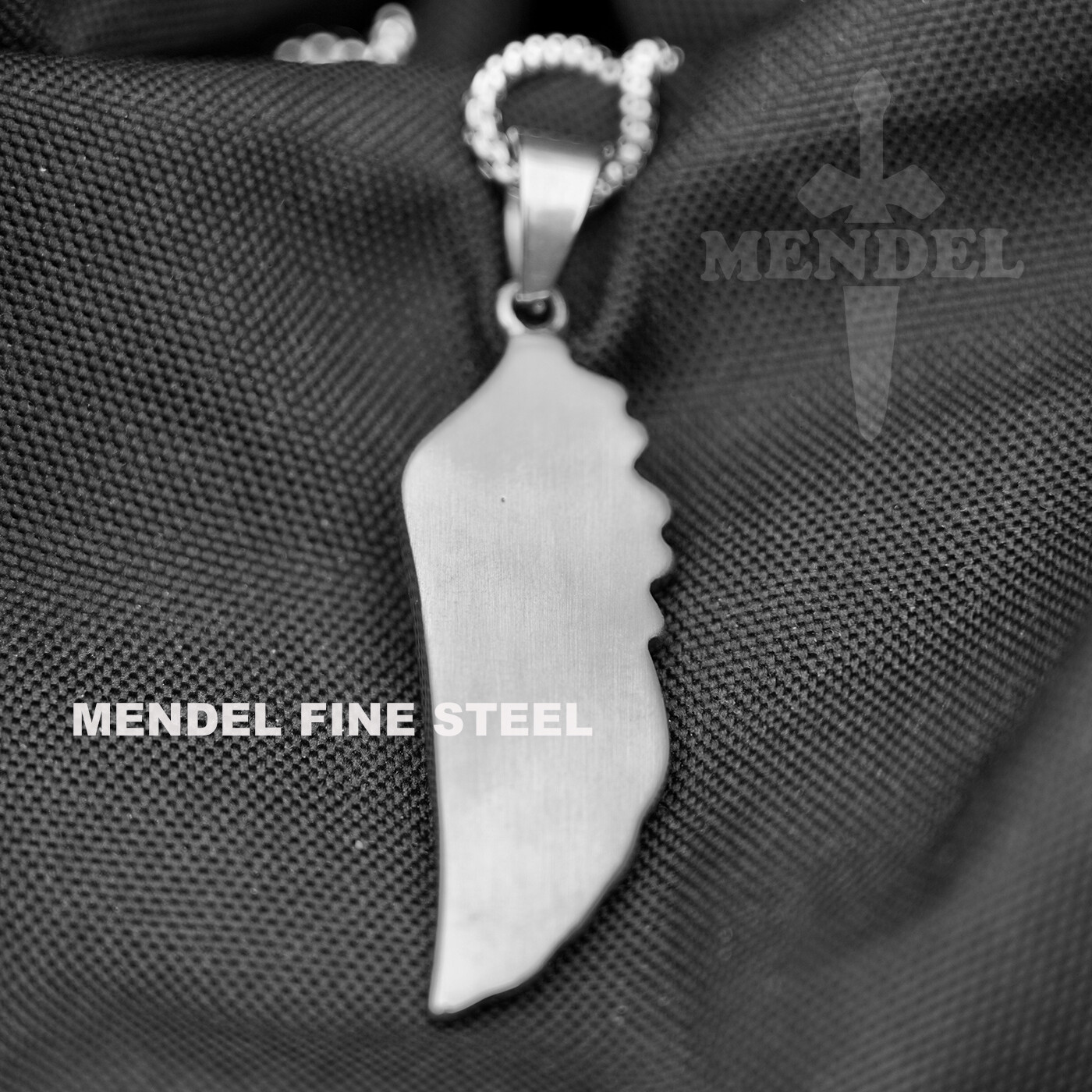 MENDEL Mens Stainless Steel Angel Wing Feather Pendant Necklace For Men Women