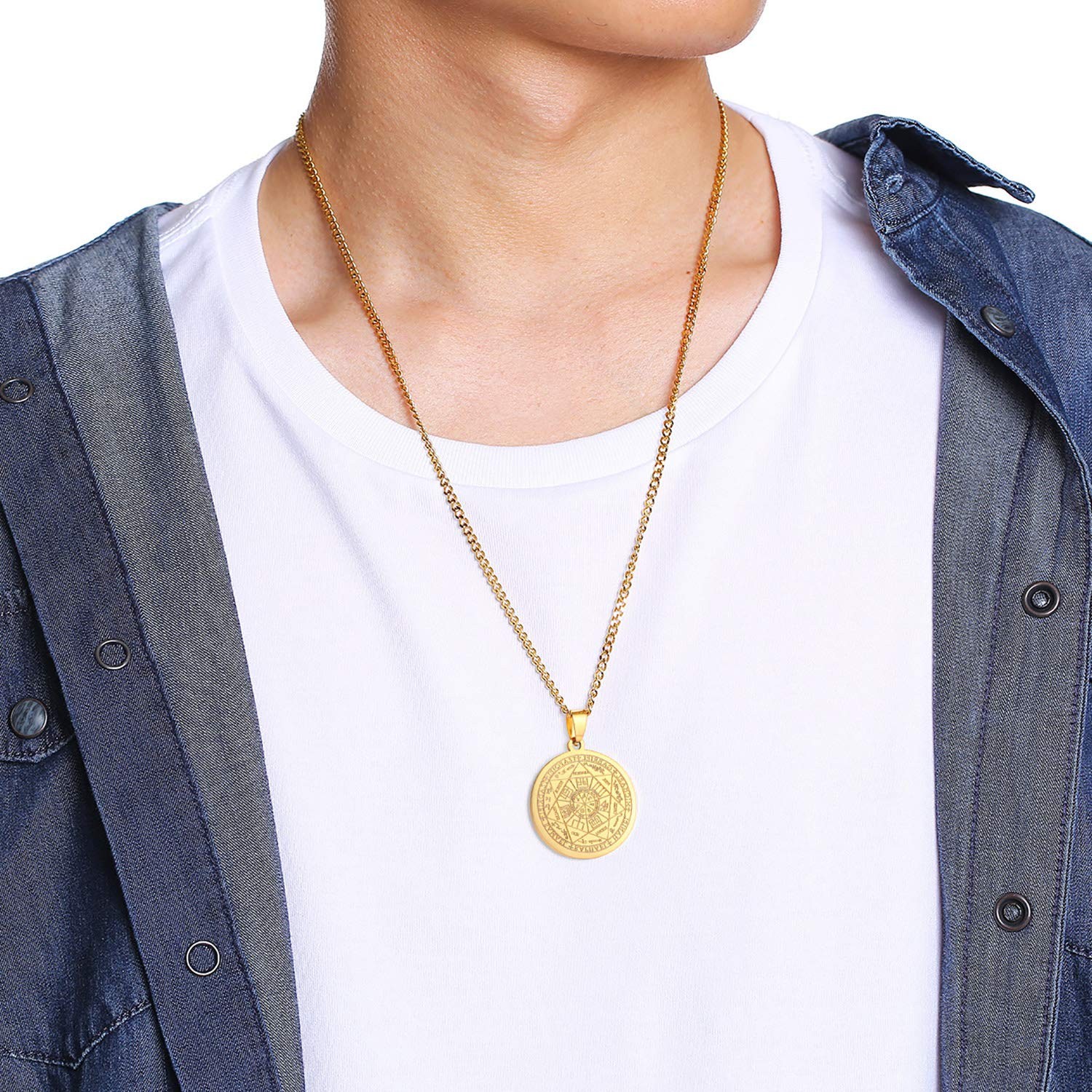 Archangel Michael Seven Archangels Pendant Metatron Cube Angelic Necklace