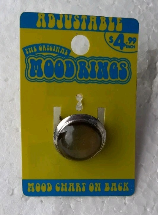 Lot Of 2 – Adjustable Orig Color Change Mood Ring NOS Vintage Fashion Jewelry