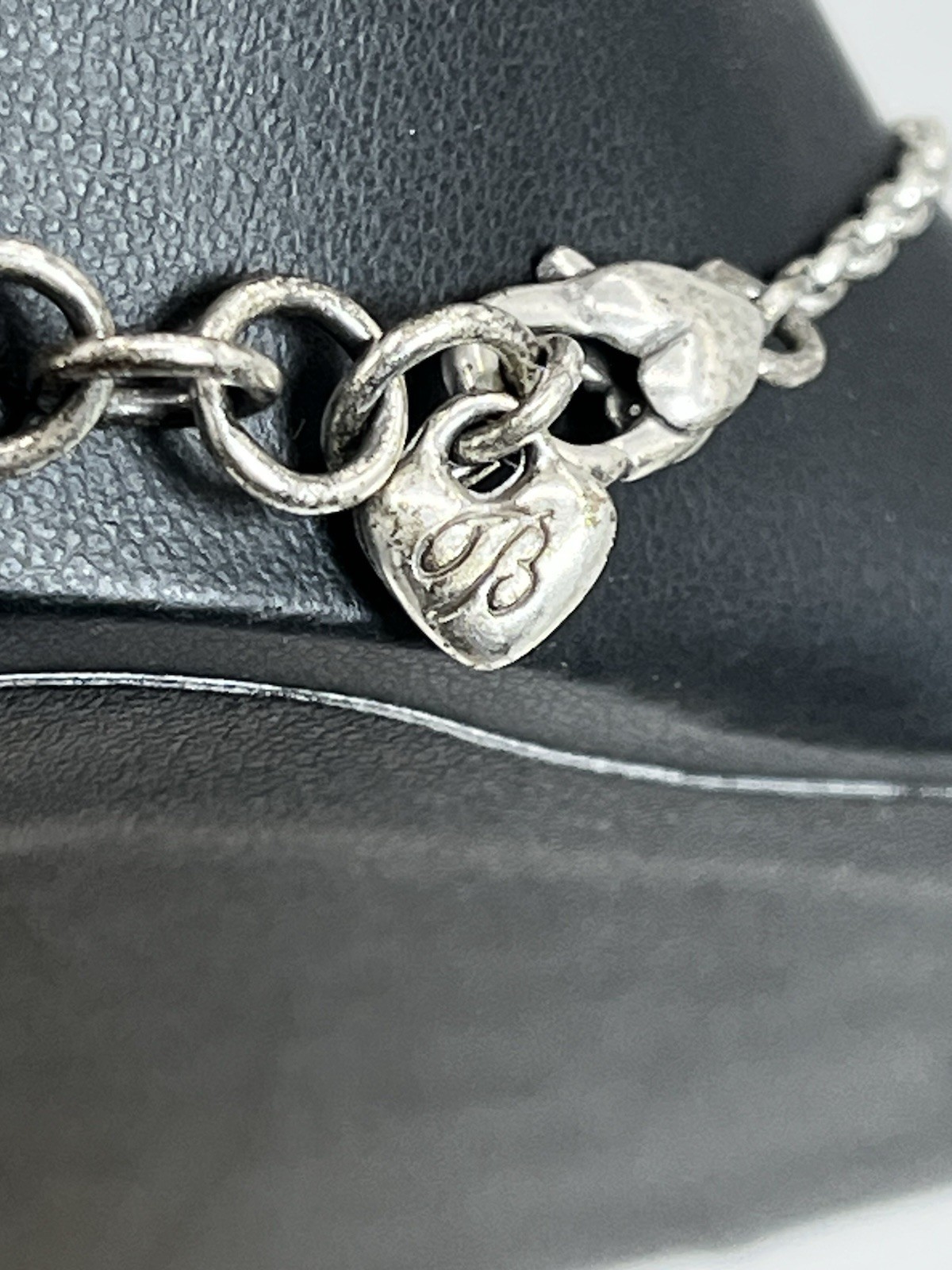 Vintage Brighton Heart Locket Necklace — Floral Design — Signs of Wear