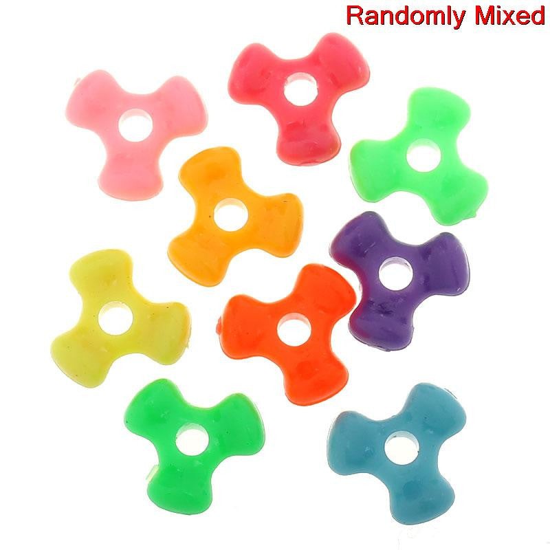 Sexy sparkles 20 Pcs Acrylic Spacer Beads Triangle Assorted Colors
