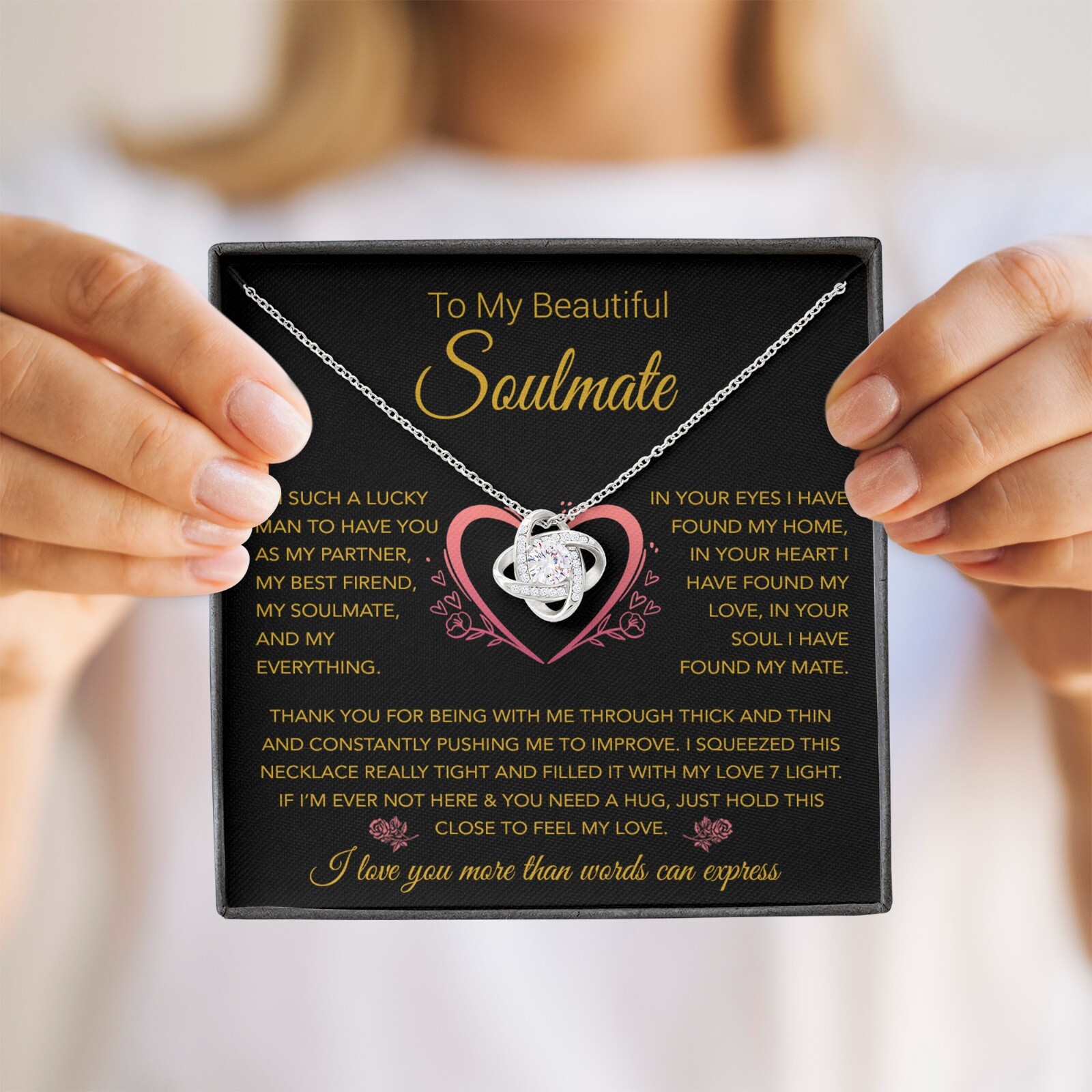 To My Soulmate Necklace, Vanlentines Gifts For Women, Anniversary Gift