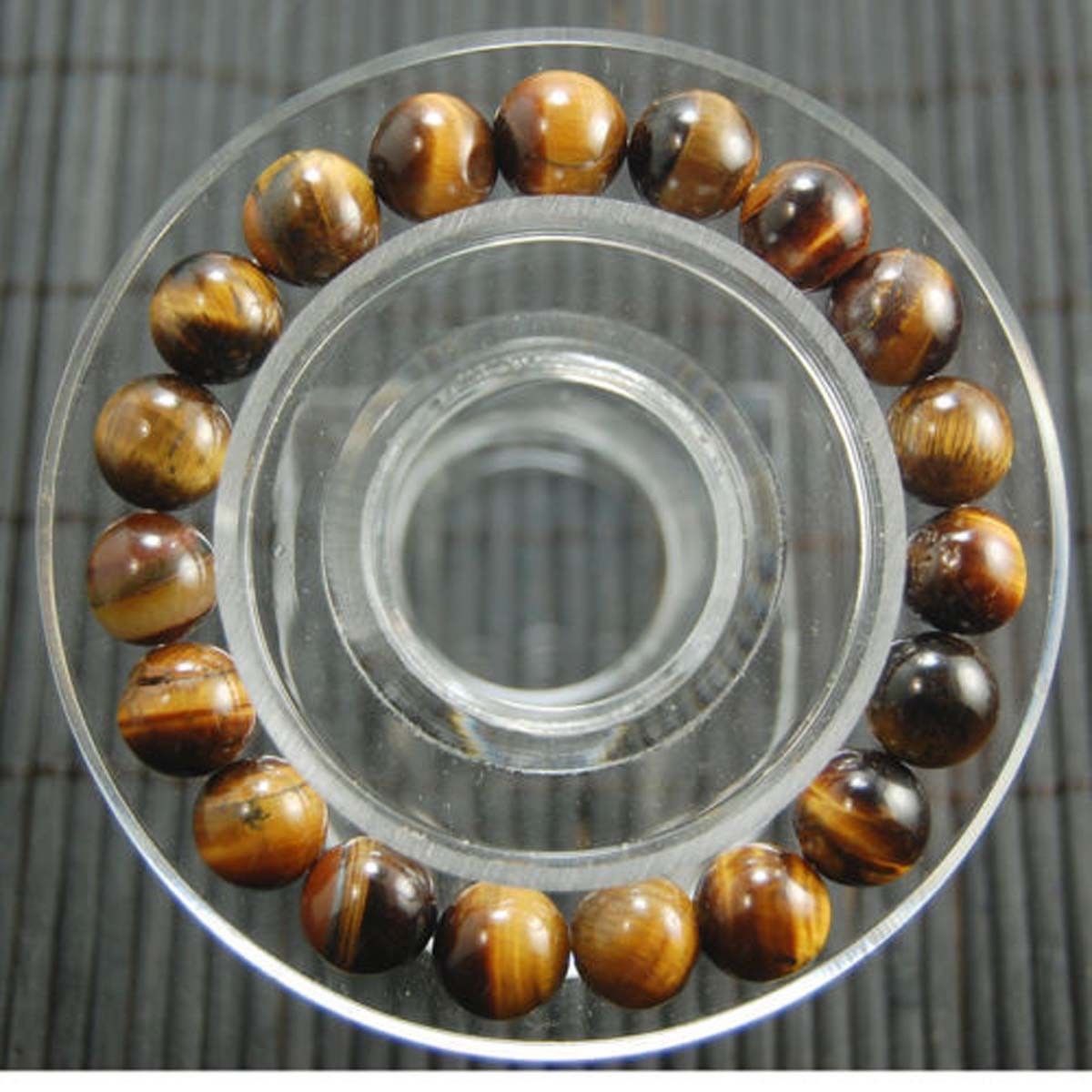 8mm 10mm 12mm Natural stretched Round Gemstone Bracelet Wholesale 7.5″