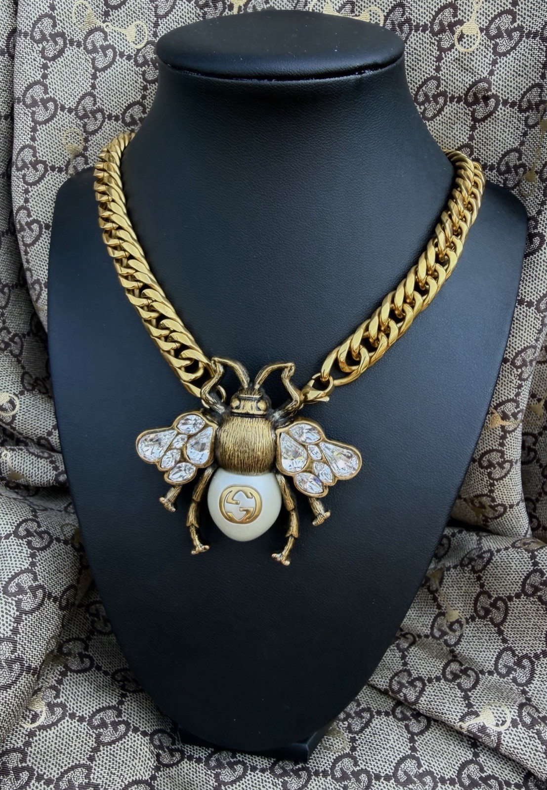 X~Large Repurposed *Rare*Gucci Bee 3~in~1 CONVERTIBLE Statement BELT/NECKLACE