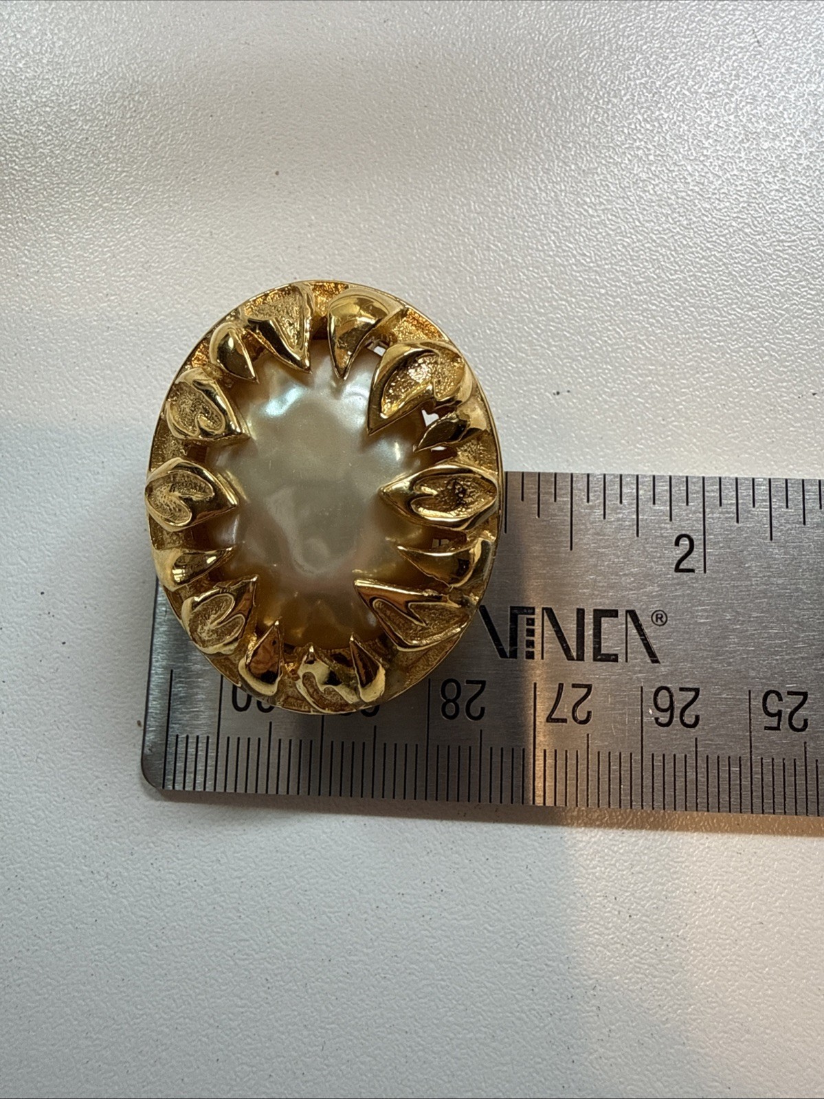 Fendi Faux Pearl Clip On Earrings Stunning!!