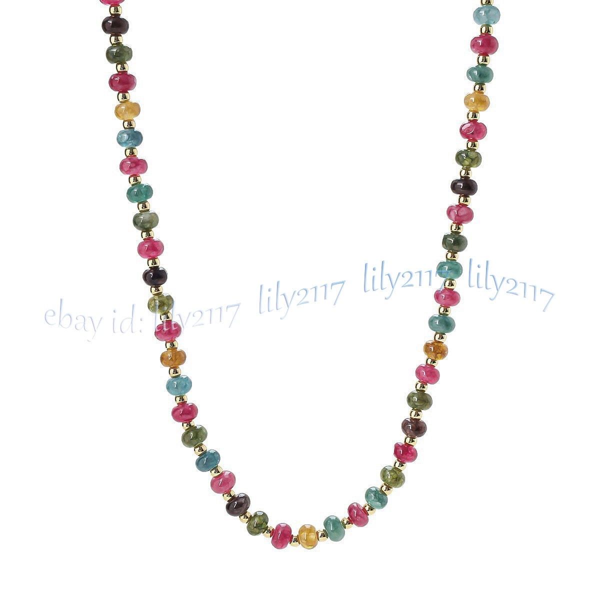 Natural Colorful Tourmaline Rondelle Gemstone Beads Necklace 14-48” 4x6mm 5x8mm