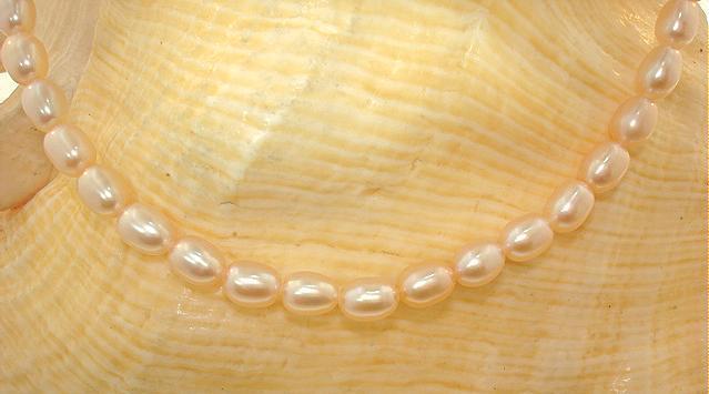 4.5MM SINGLE-STRAND CULTURED FRESHWATER PINK OVAL PEARL YP ANKLET 9″-11″ #1