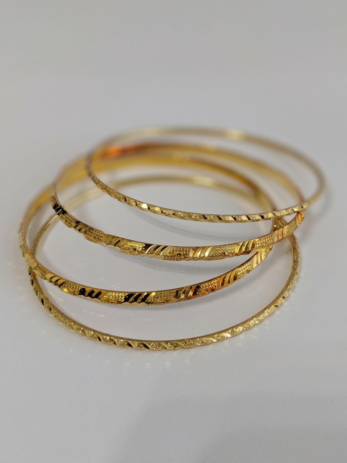 22k Gold Plated Indian Bangle Set (4pcs)