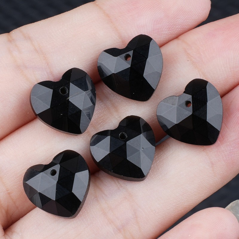 20pcs Mixed Natural Stone Heart Beads 13mm Pendants DIY Jewelry Making Bracelet