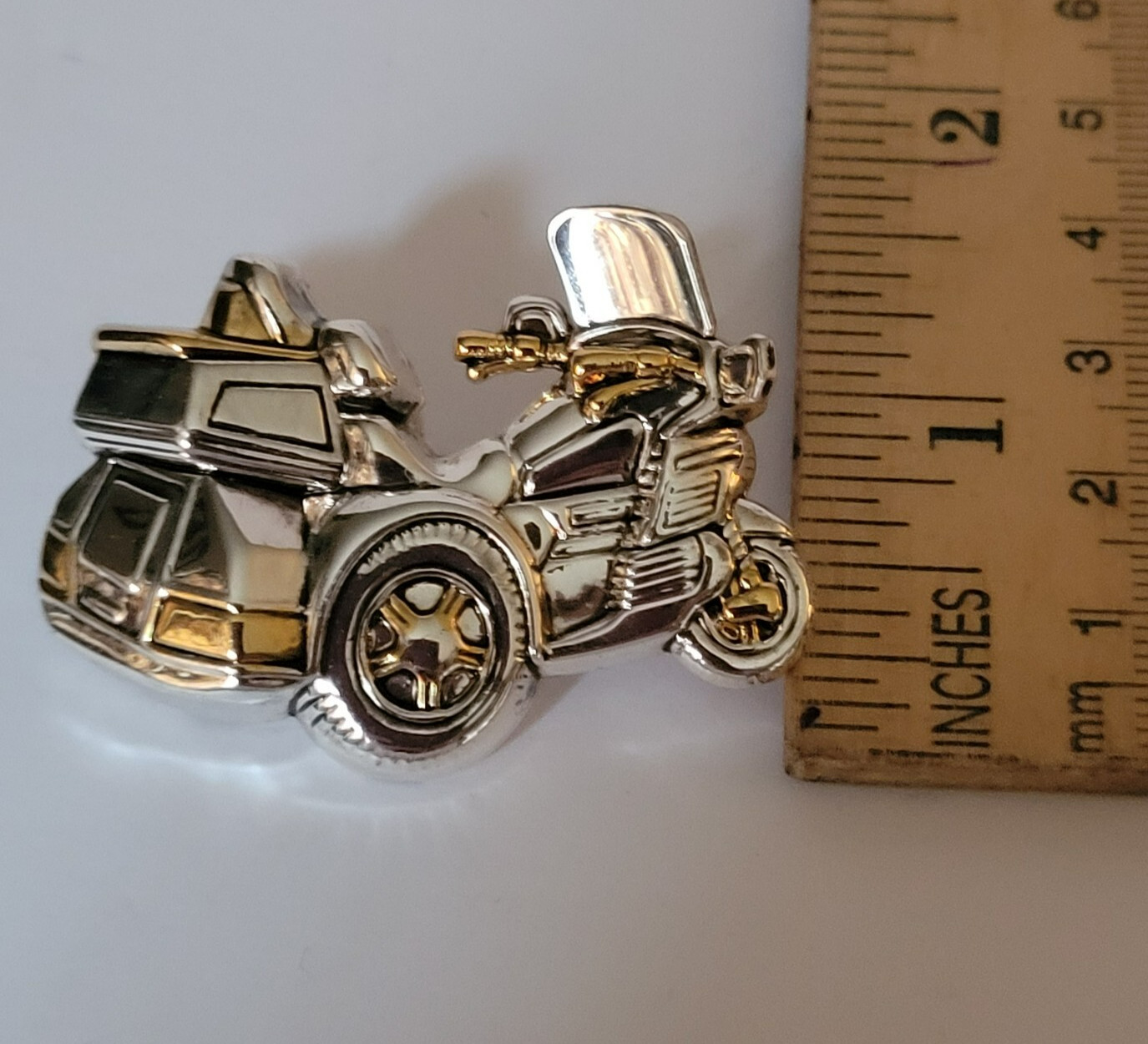 Brooch Trike Motorcycle Two Tone Best Brand Gold Silver Tone Slider