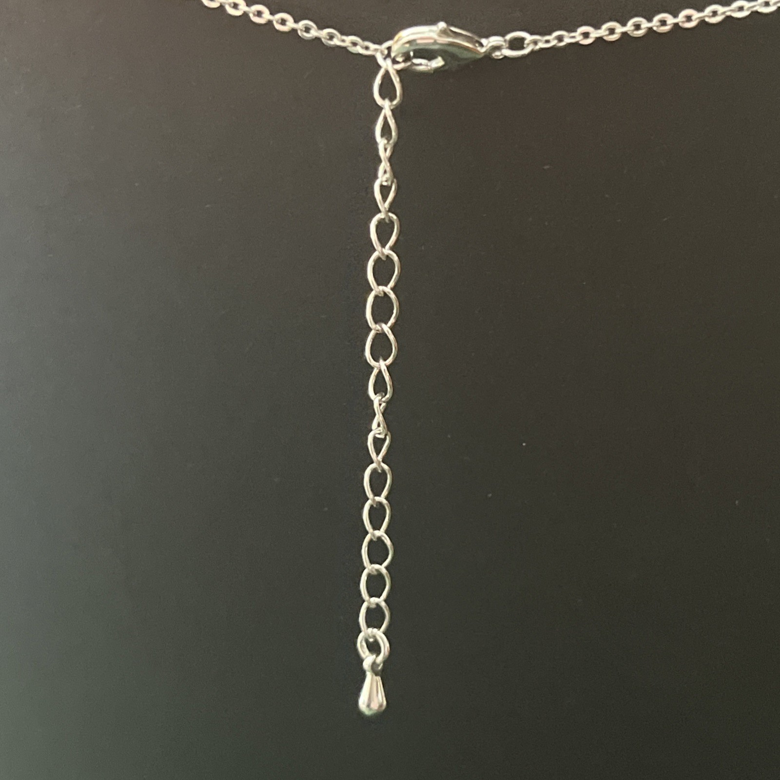 Open heart pendant necklace silver Tone Chain pave Cubic Zirconia Womens Jewelry