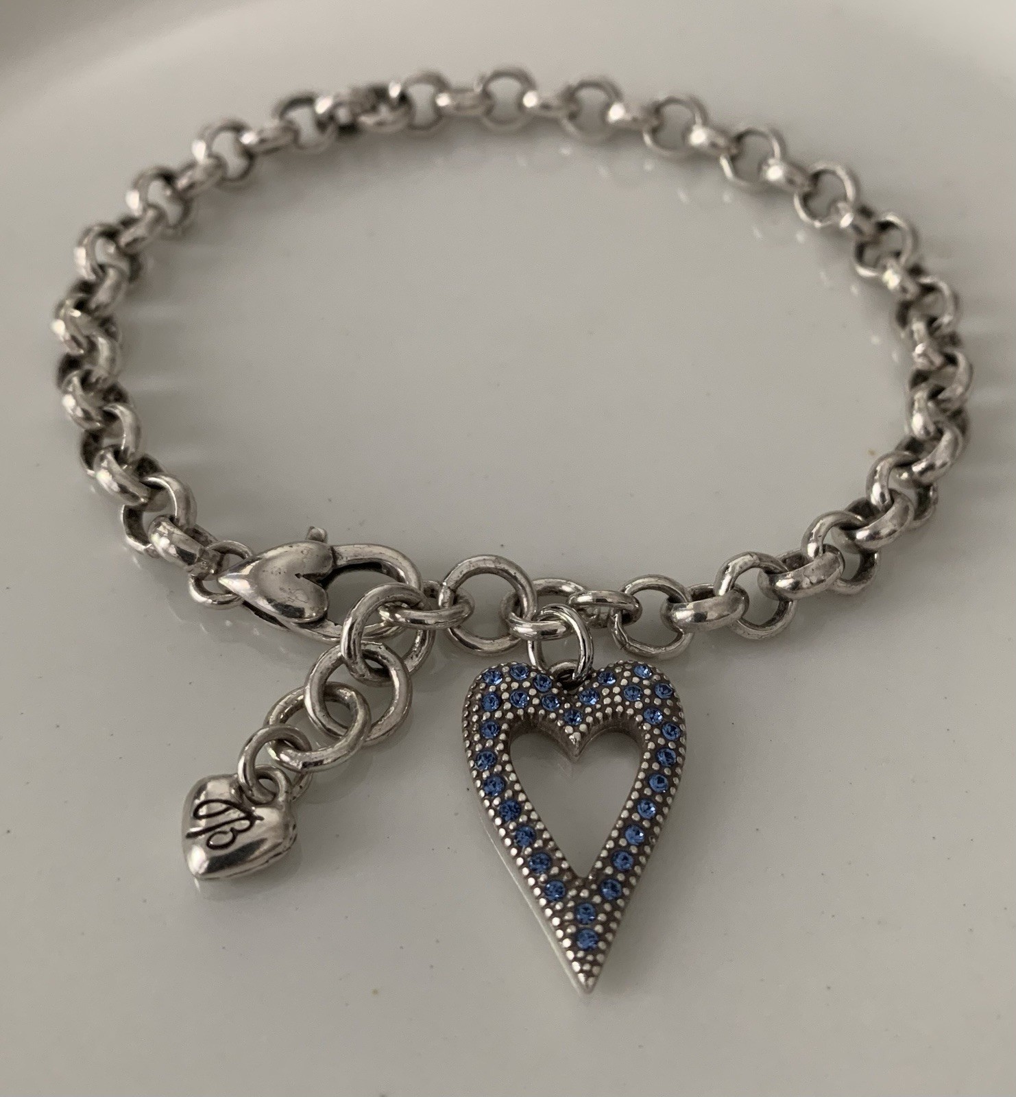 SPARKLING Brighton ARCHIVED BELLA MIA HEART, Circa 2013 Size 8 Inch Bracelet