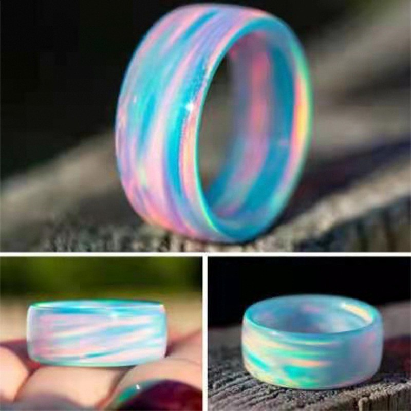 Border Ring Colorful Flash Personalized New Japanese Rainbow Europe Non-Fading