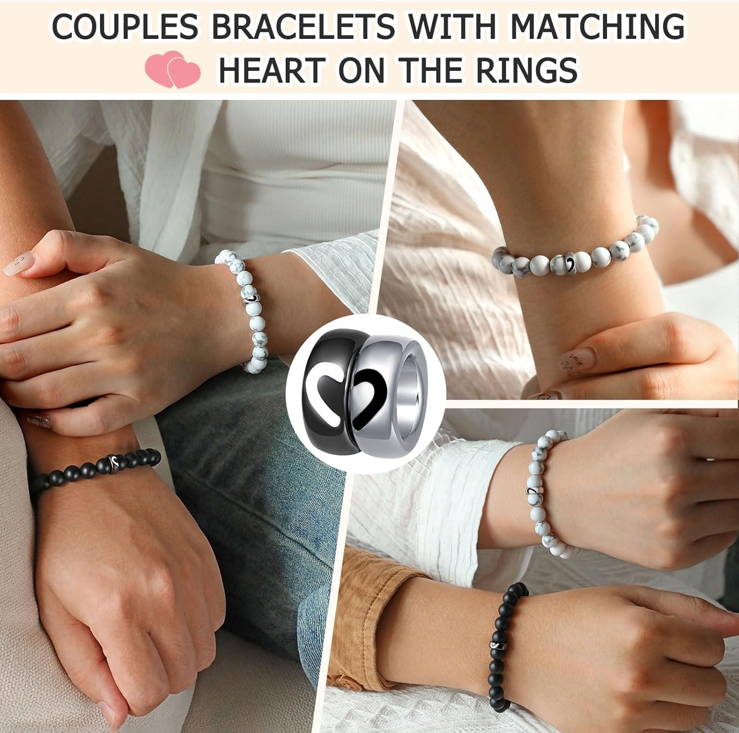 Pinky Promise Couples Bracelets with Heart Design – Gifts for Any Occasion