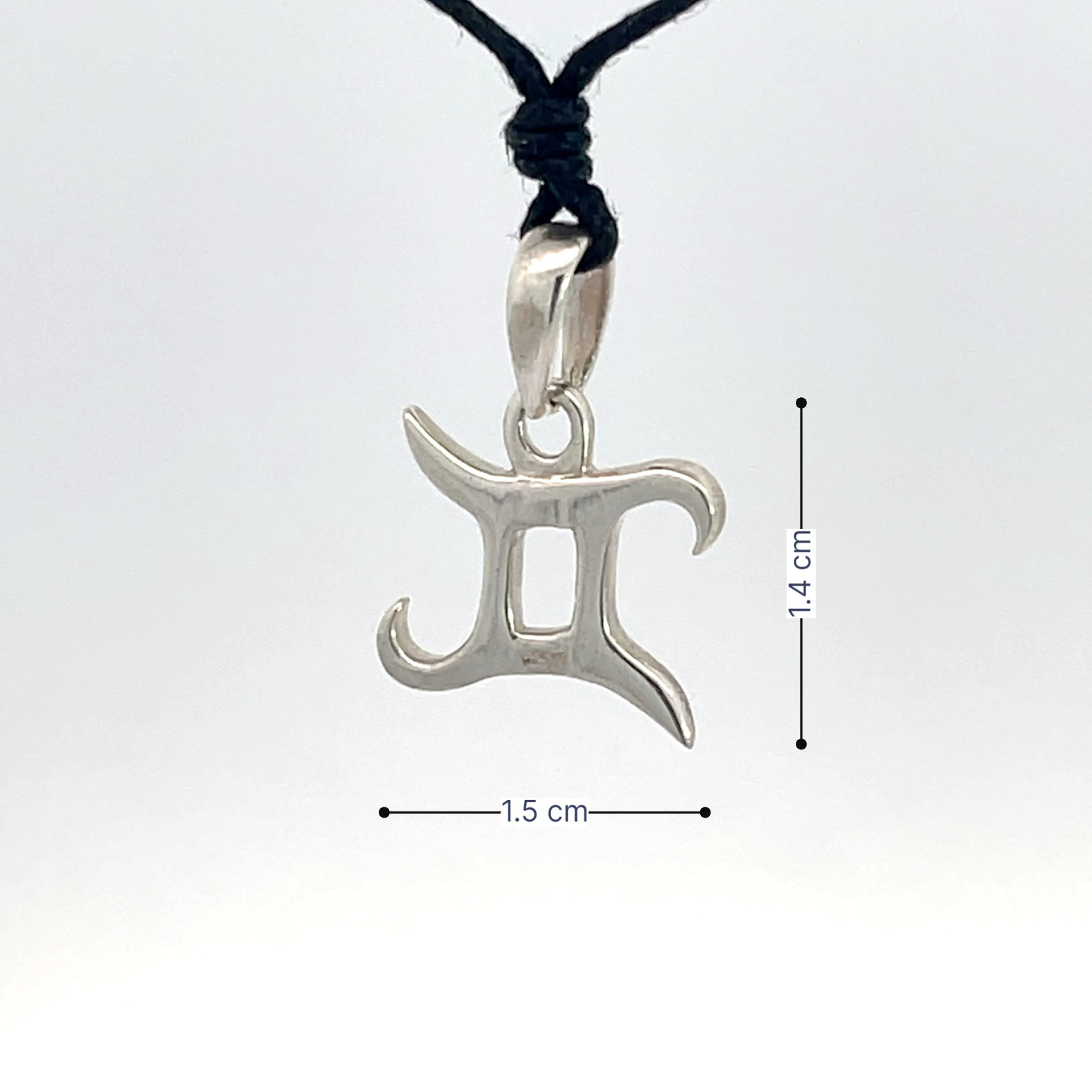 Gemini 92.5 Sterling Silver Charm Necklace Pendant Jewelry