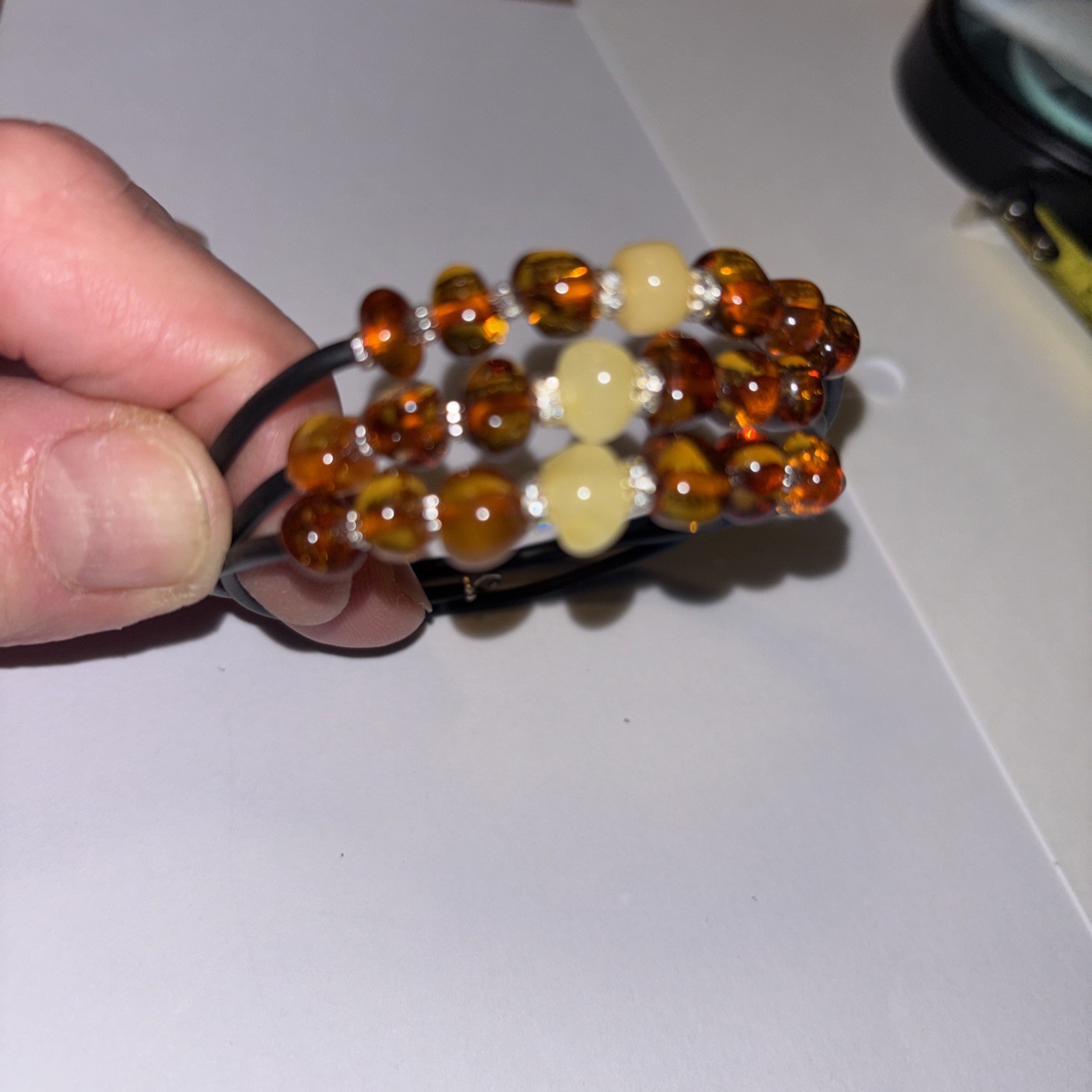 Amber Wrap Bracelet, 3 Strands, Poland