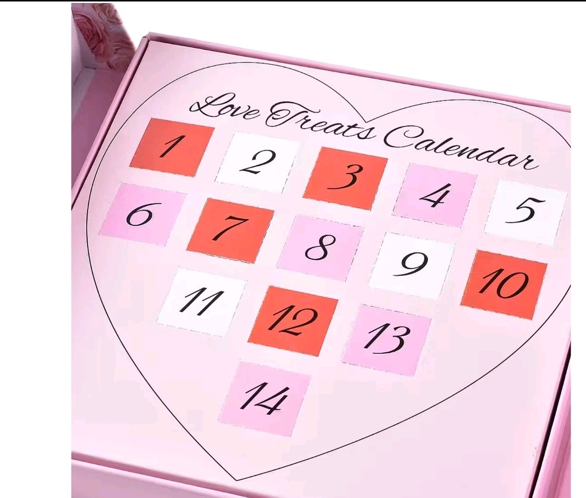 Womens / Girls Love Treats 14 Days Countdown Surprise Jewelry Calendar