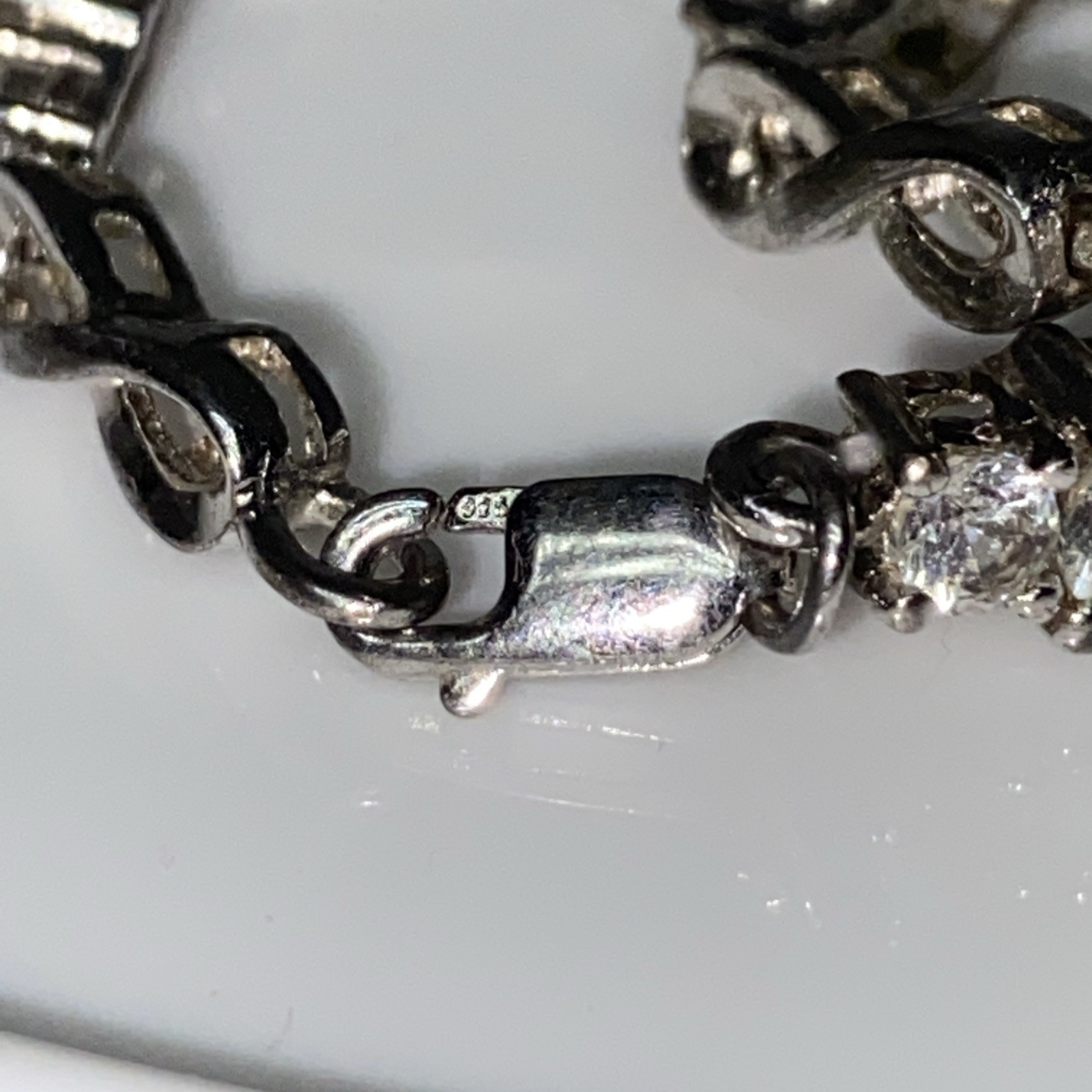 Kay Infinity Bracelet Lab-Created White Sapphires Sterling Silver 7 1/2in
