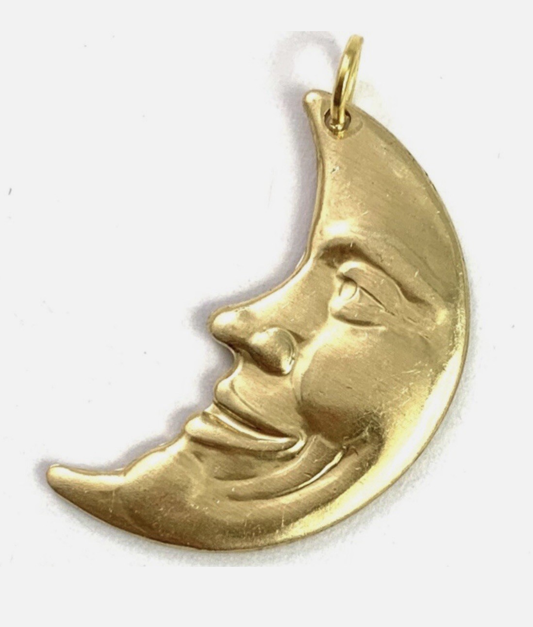Crescent Moon Charm Necklace Pendant Moon With Face Celestial Jewelry For Women