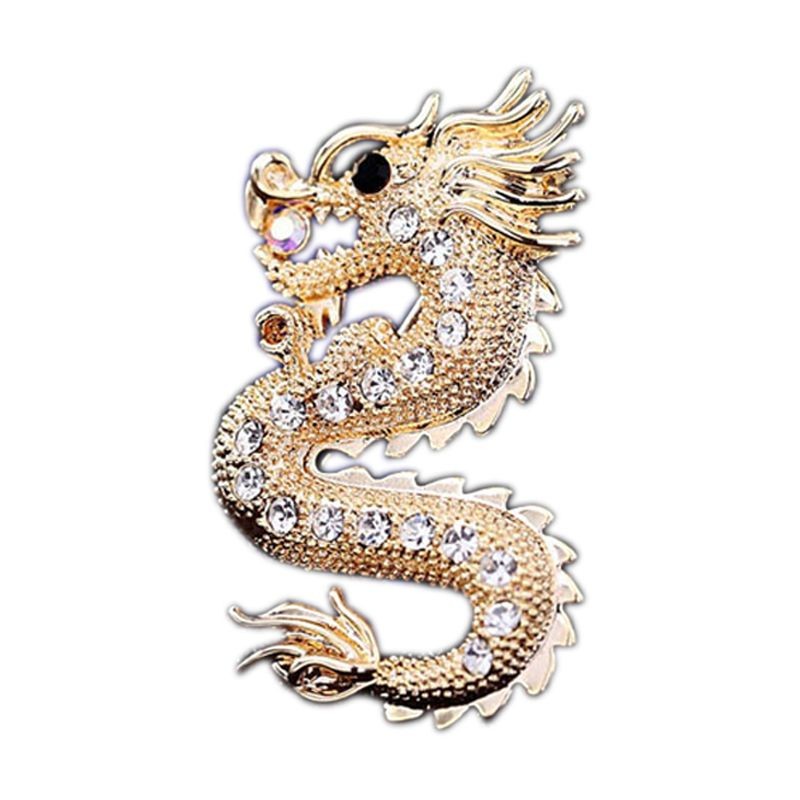 Dragon Brooch Badge Men Minimalist Lapel Pin Suit Clothing