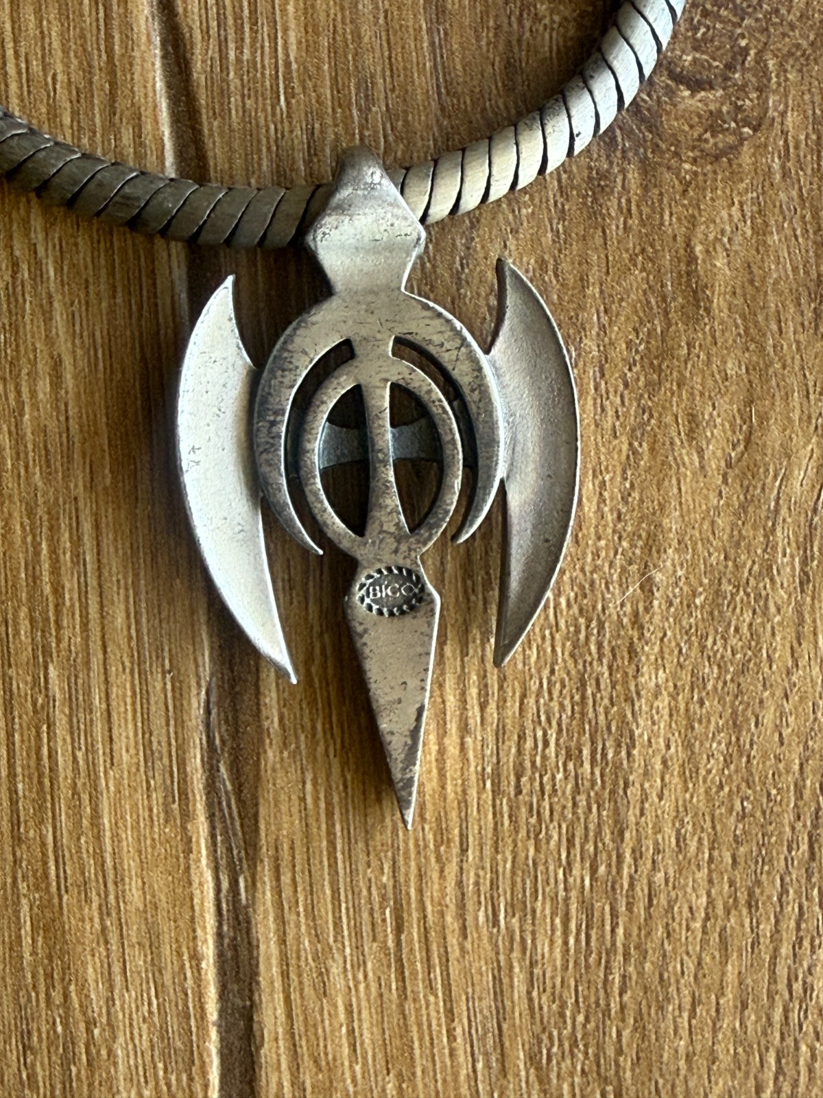 BICO Australia 21″ Tribal Necklace Chain Pendant Very Good Some Wear