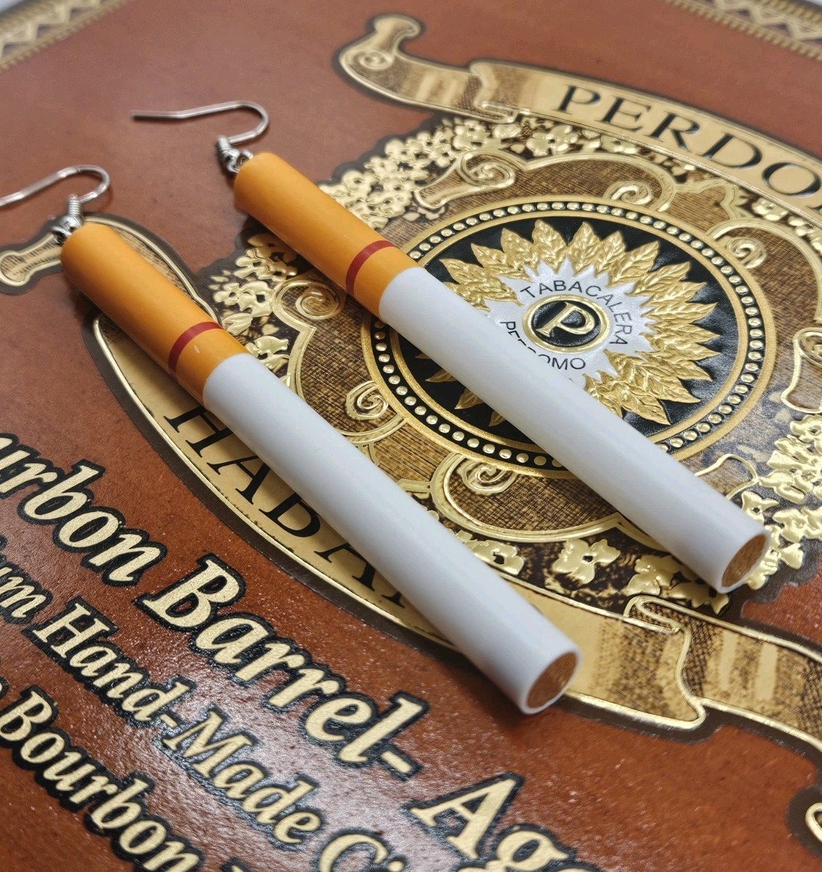 Cigarette Earrings Novelty Fashion Jewelry Custom Resin 90