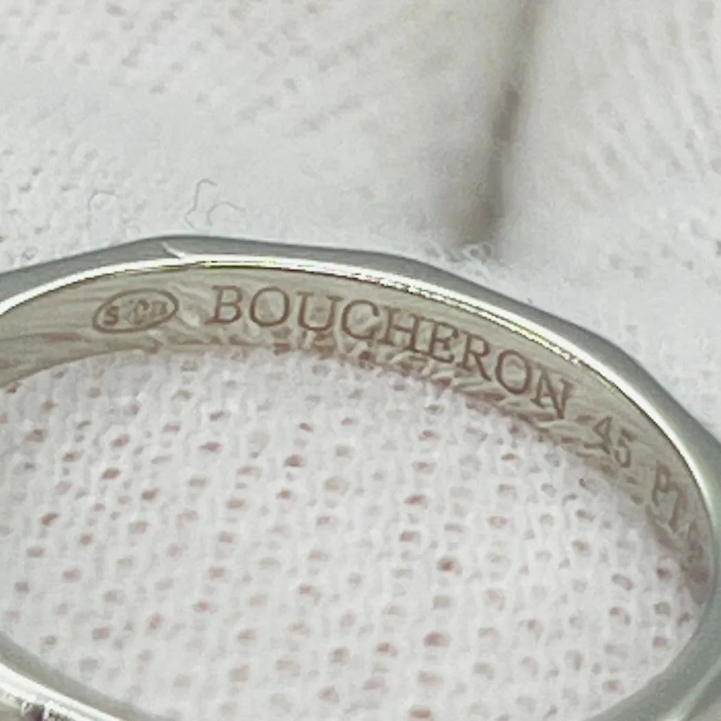 Boucheron Facet Ring Pt950 Platinum Silver Approx. US Size 3.25 (JP 5)