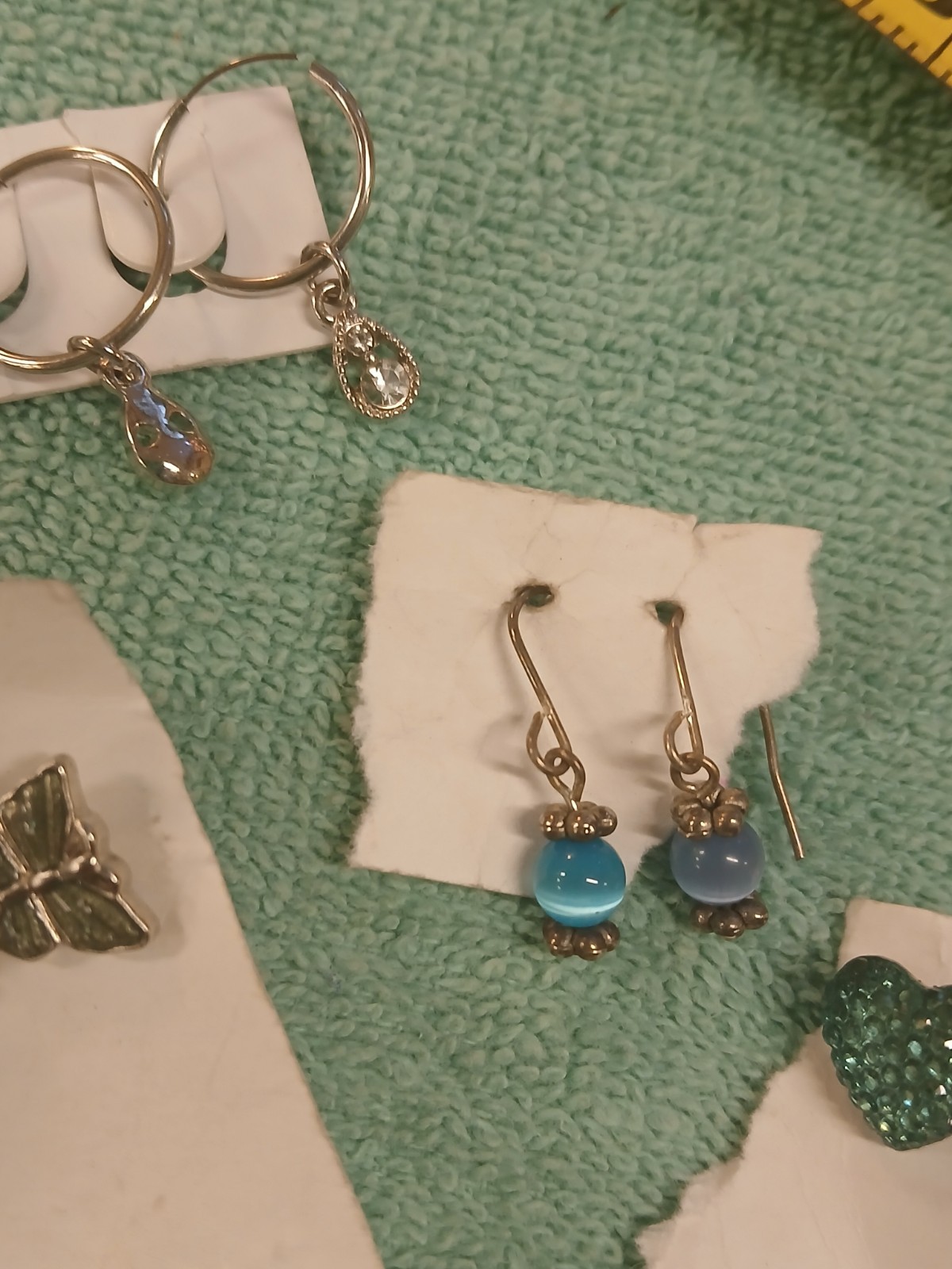 8 Pair Of Earrings For Pierced Ears All Silvertone