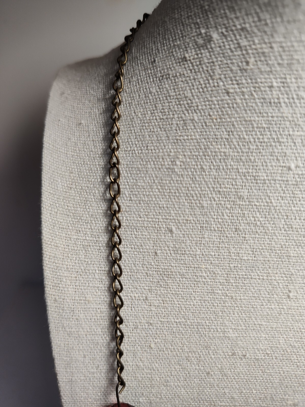 Beautiful Slip On Necklace With Red Beads