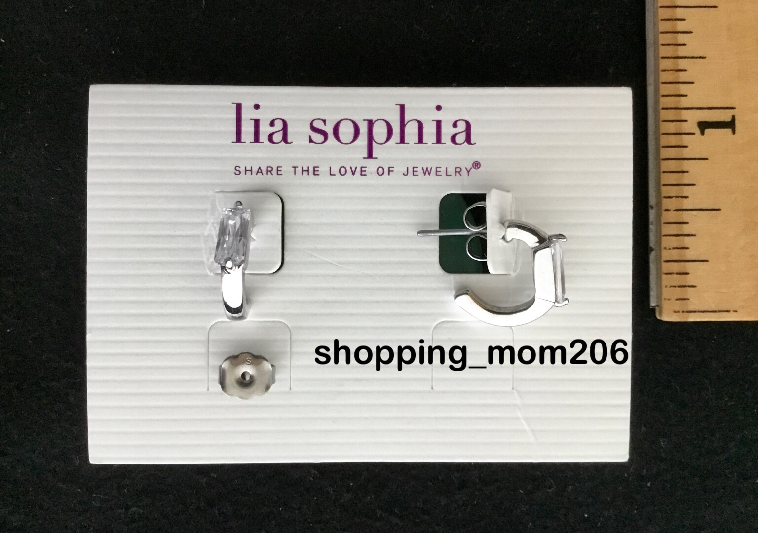 Lia Sophia “Drizzle” Silver Tone Total CZ wt. 1.0ct. Hoop Earrings