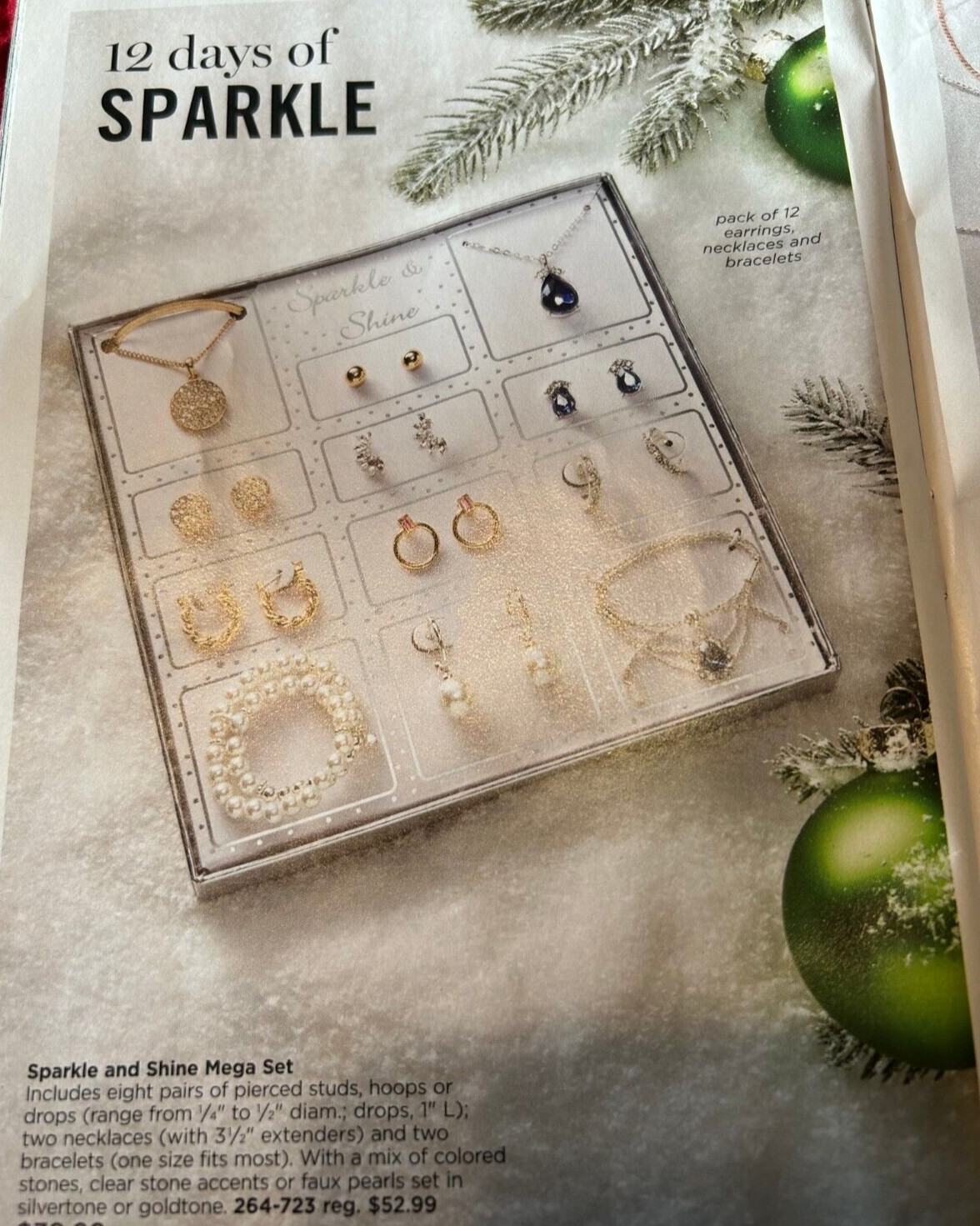 AVON Sparkle & Shine Mega Jewelry Set 8 Pair Earrings 2 bracelets 2 Necklace NEW