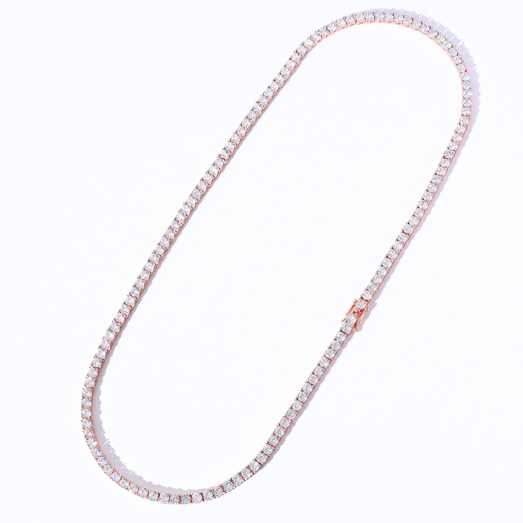 6″-24″ Hip Hop Necklace Bracelets 5A CZ Diamonds Real Gold Plated Tennis Chain