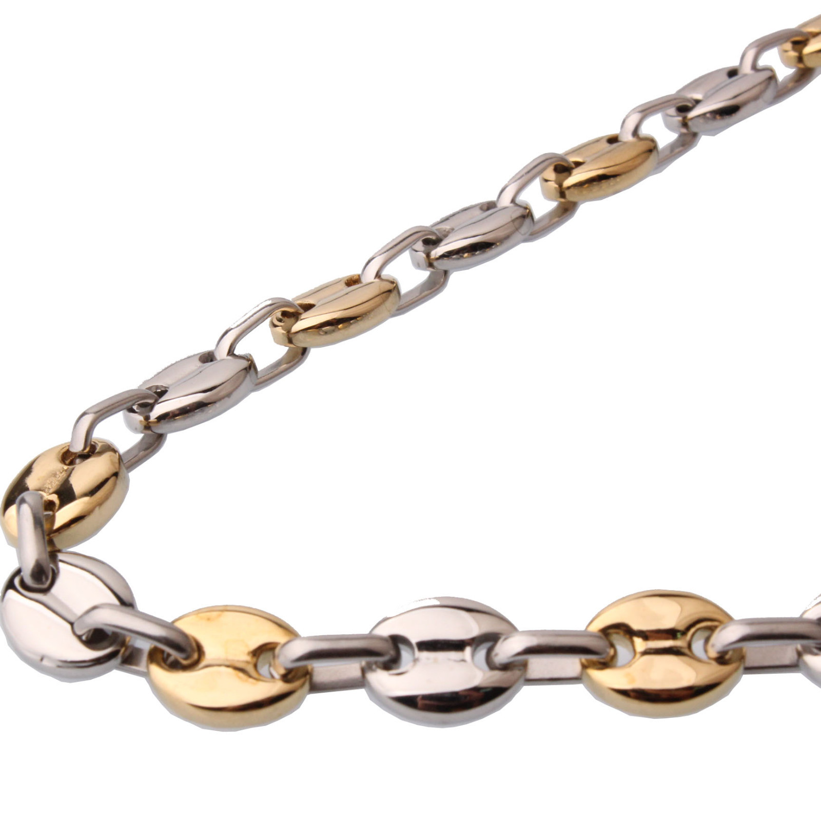 Multi-color 7″-40″ Women Men’s Chain Stainless Steel Coffee Beads Link Necklace