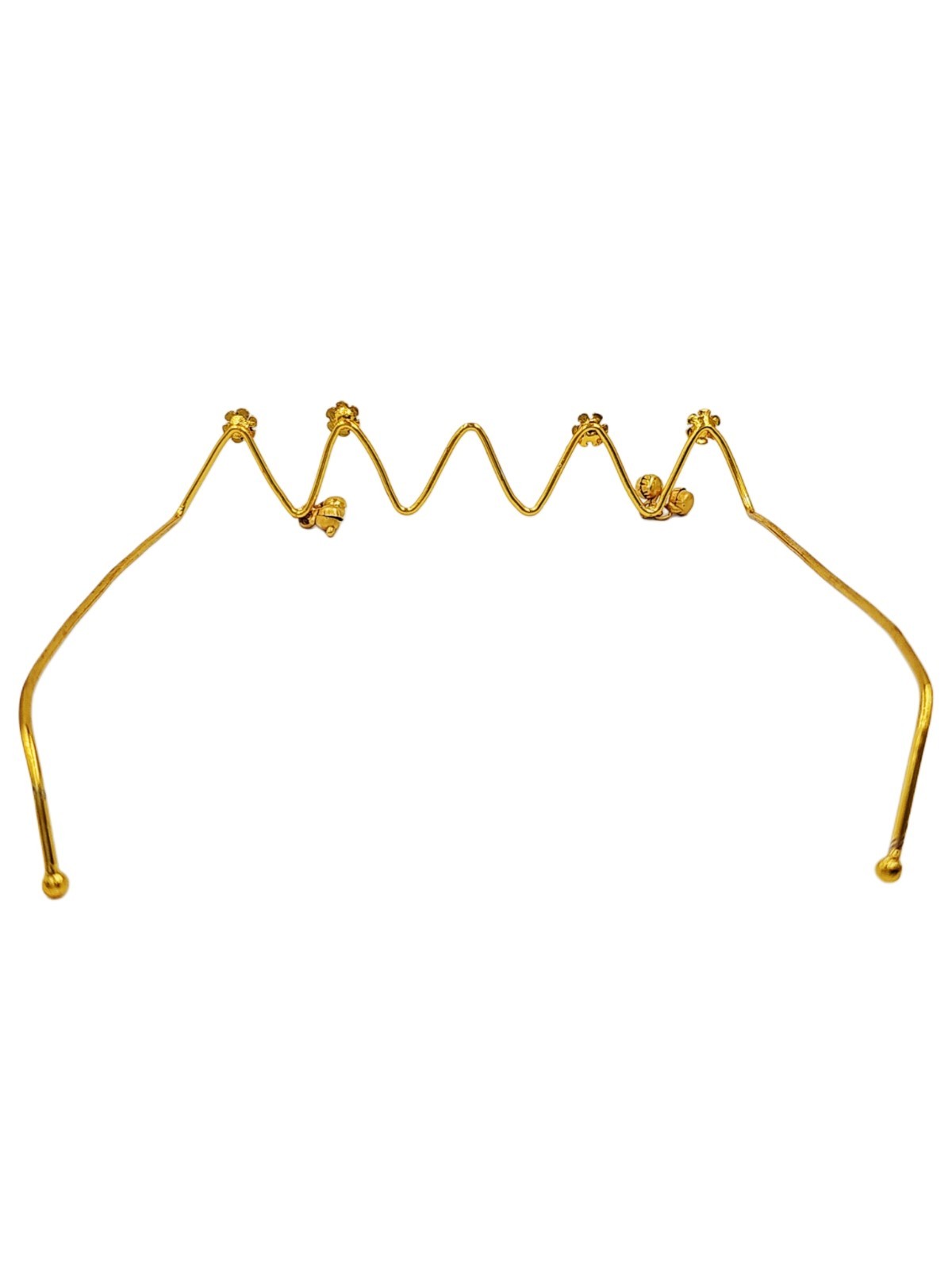 Gold Wire Pearl Wave Face Jewelry Handmade Boho Statement Eye Accessory Facelet