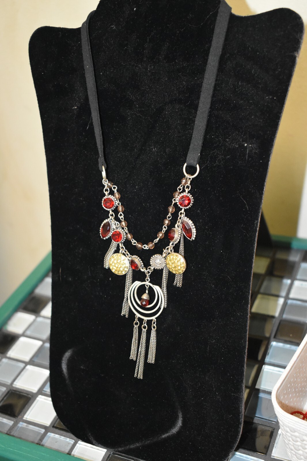 Steampunk Style Layered Statement Necklace