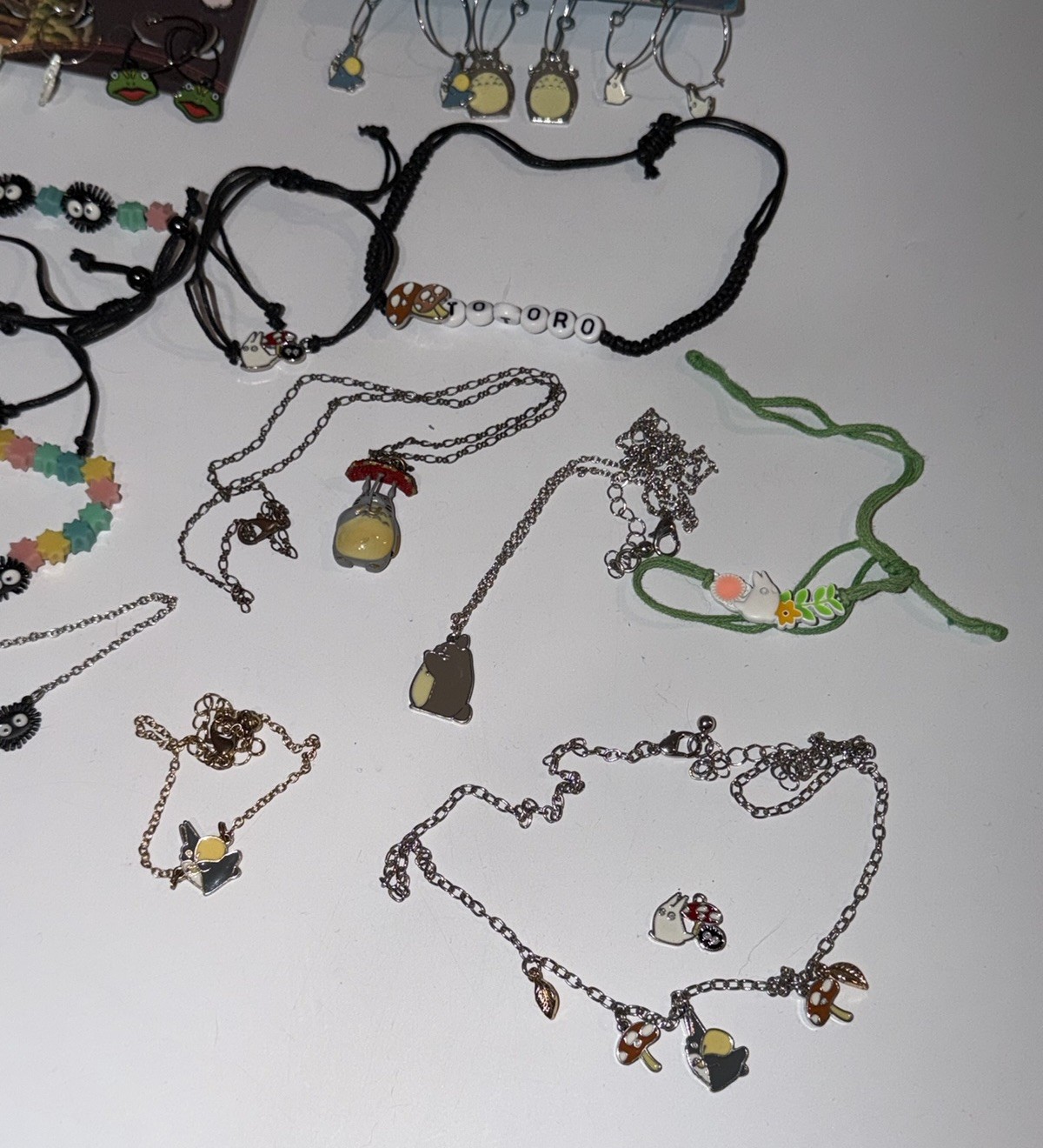 LOT Studio Ghibli Earrings Necklace Bracelet Totoro Spirited Away Haku Dragon ++
