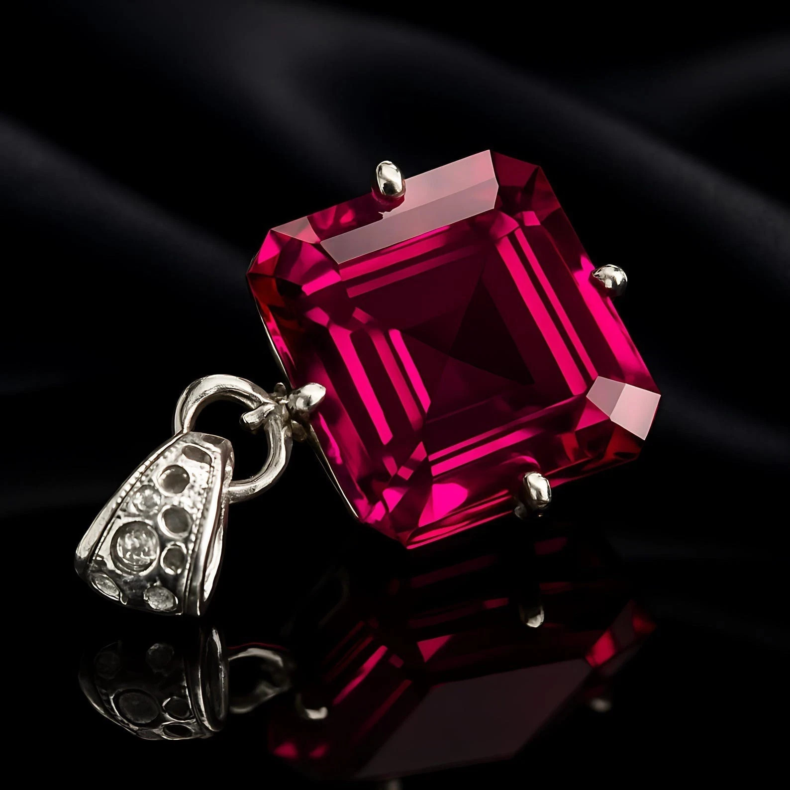 30 Ct Certified Natural Flawless Pink Sapphire 925 Silver Pendant Loose Gemstone